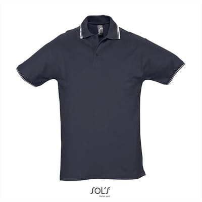 SOL'S Contrast-Polo Practice L585 - Navy/White - L