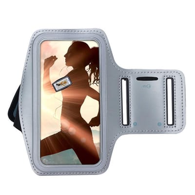 Pearlycase Sportarmband Hardloopband Grijs Hoesje Geschikt voor OnePlus 7