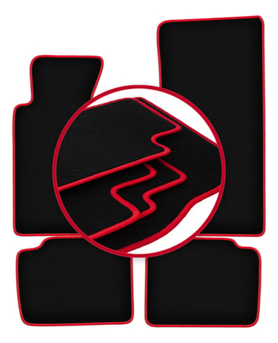 CARLUX-RED automatten voor: BMW 5 E34 sedan, stationwagen, Touring (1988-1994)