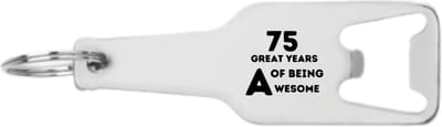 Akyol - 75 jaar of being awesome flesopener - Verjaardag - mensen die 75 jaar zijn geworden - cadeau - 105 x 25mm