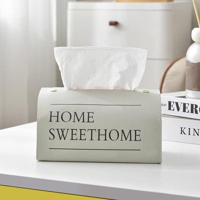 Origineel Ontwerp Zadelleder Engelse Tissuebox, Geruit Zwart Wit Kartonnen Doos voor Gezichtshanddoekopslag, Slaapkamer Bureau