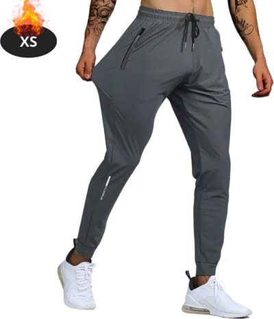 Livano Trainingsbroek Heren - Sportbroek - Trainingsbroek Lang - Trainingspak - Sportkleding - Donkergrijs - XS