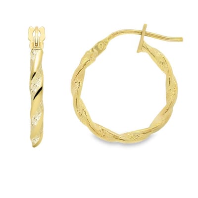 Juwelier Emo - 14 Karaat Geelgouden Wokkel oorbellen Fantasie - 16 MM