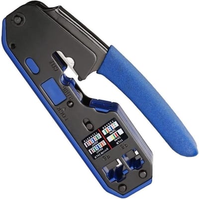Krimptang set - Draadstripper knipper - Kabels verbinden - Antislip handvat - Niet gespecificeerd - Zwart