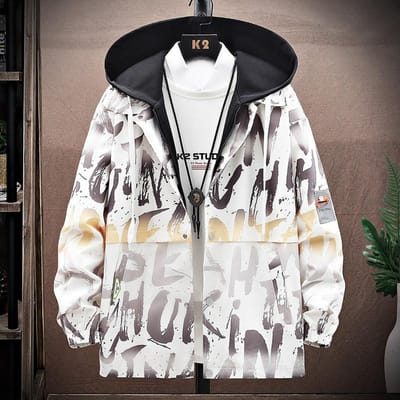 Lente- en Herfstjas Heren Casual Met Capuchon Tienerjas Mode Jas Met Capuchon Top Grote Maat Jas 7XL