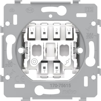 Niko Dubbele Schakelbasis Twee Weg Plus Drukknop 10A - 170-75615
