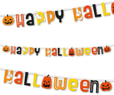 Q2P - Halloween - Slingers - Decoratie - Versiering - Spooky - Oranje & Zwart