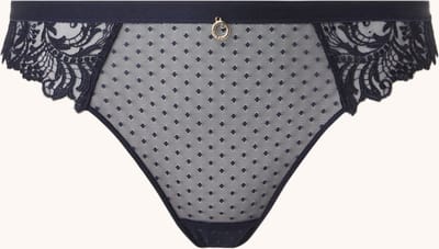 Aubade Femma Passion string met kant - Blauw - Maat 40