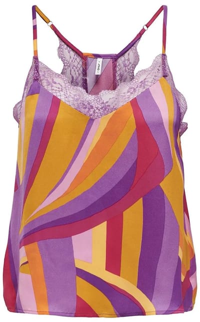 Only Felicia Lace Mouwloos T-shirt Veelkleurig XS Vrouw