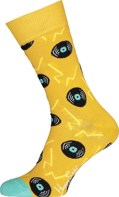 Happy Socks Vinyl Sock - zomerse plaatjes draaien - Unisex - Maat: 41 - 46