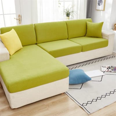 1 pièce Housse de coussin d'assise de canapé jacquard Housse de chaise extensible lavable amovible 1 /2 /3 /4 places Protection de canapé en polaire Length 50-65cm yellow