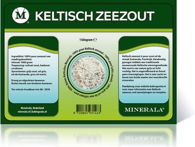 Minerala Keltisch Zeezout - 1000 gram - Grijs zeezout - Minerala - Grey Seasalt - Celtic sea salt - Hersluitbare verpakking