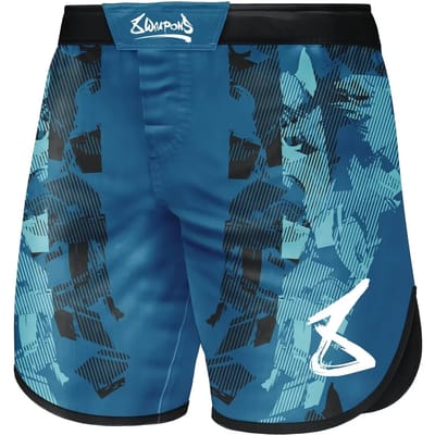 8 Weapons Vechtsportbroek Fightshorts Hit 2.0 Navy Zwart - S