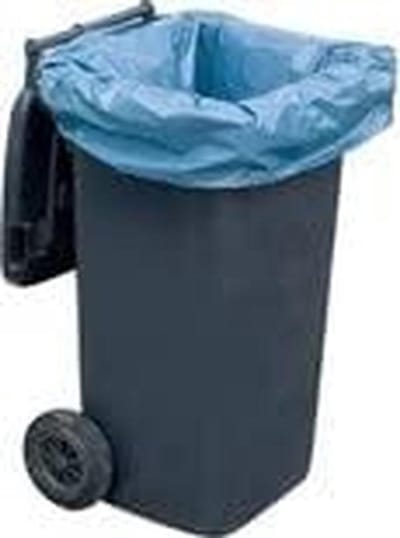 Stevige containerzakken 240 liter, blauw - voordeelverpakking 100 stuks
