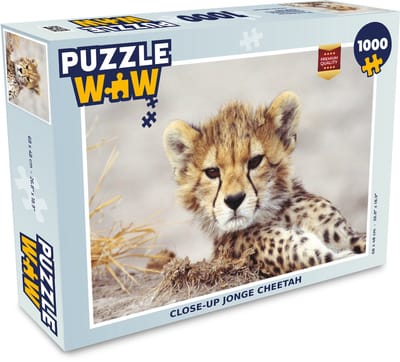 Puzzel Cheeta - Jong - Portret - Legpuzzel - Puzzel 1000 stukjes volwassenen