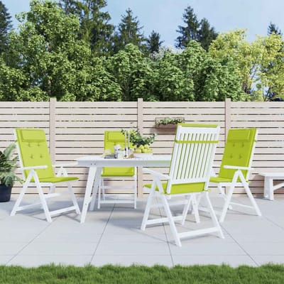 vidaXL - Stoelkussens - 4 - st - hoge - rug - oxford - stof - heldergroen