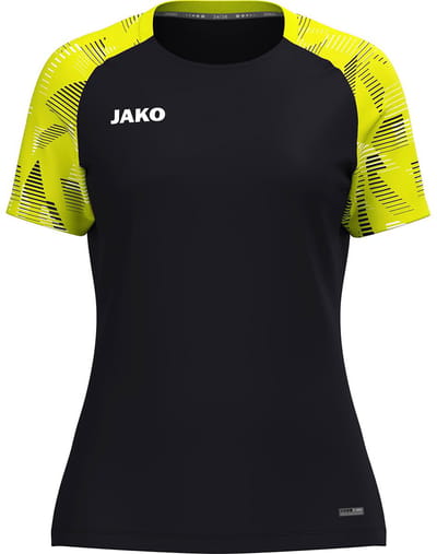 Jako Sonic T-Shirt Dames - Zwart / Fluogeel | Maat: 38/40
