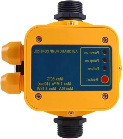 Waterpomp Drukschakelaar - Automatische Pompbesturing - Waterdruk Regelen - Automatische Droogloopbeveiliging - 1 MPa Werkdruk - Geel