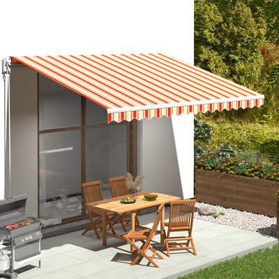 vidaXL - Vervangingsdoek - voor - luifel - 450x300 - cm - polyester - geel - en - oranje
