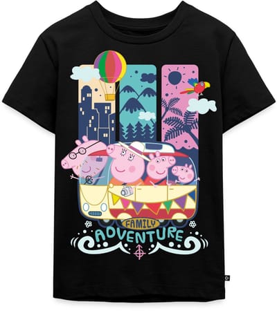 Peppa Pig,George Pig, Mummy Pig & Daddy Pig Premium T Shirt Kinderen