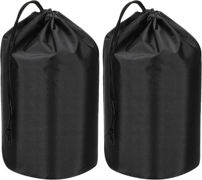 Stuff Sack - 2Pcs - 30x51cm - Waterproof Outdoor Storage Bag - Portable Drawstring Dust Bag - Lightweight Sleeping Bag voor Camping Hiking Travel - Zwart