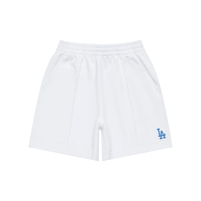 MLB Los Angeles Dodgers Short Décontracté Uni à Lettres Élastique Short Unisexe Blanc 3ASPB0843-07WHS S white