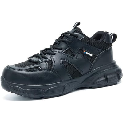 Lichtgewicht dames veiligheidsschoenen heren stalen neus werkschoenen anti-smash anti-lek werk sneakers beschermende veiligheidslaarzen 36 zwart