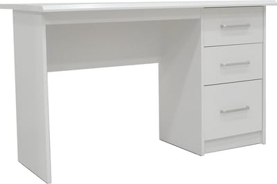 Interiax Bureau Jaxx - Wit, 3 Schuiven, MDF