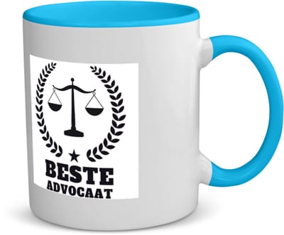Akyol - beste advocaat koffiemok - theemok - blauw - Beste advocaat - collega - cadeau - 350 ML inhoud