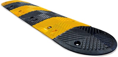 Mexxo Verkeersdrempel 1.5 meter - Geel en zwart - Hoogte 4 cm - 100% gerecycled kunststof