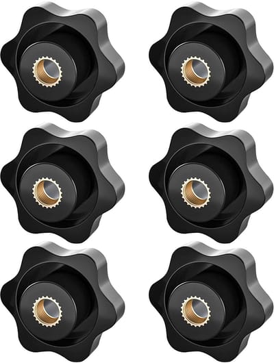 Dailygoods - Stervormige knopmoer M8 - Klemknop voor mechanische toepassingen - Gekartelde moer - M8 klemmoer - Ideaal voor industrie en meubels - Voo...