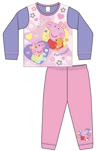 Peppa Pig Pyjama - Maat 86/92 - Roze met Paars - Meisjespyjama