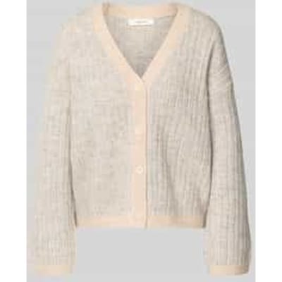 Relaxed fit gebreid jack van wolmix met alpacawol model 'FALVA'