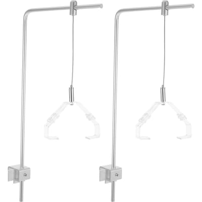 Vis Aquarium Licht Rek Roestvrij Staal Hoogte Verstelbaar Multifunctioneel Aquarium Lamp Houder Beugel Met Kristal Clip white