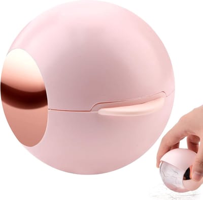 Herbruikbare gelpluisroller, draagbare pluisroller met afdekking, wasbare pluisrollers, haarverwijderaar, bal, kleverige rollerbal, pluisverwijderaar voor dierenharen, pluisjes (roze)
