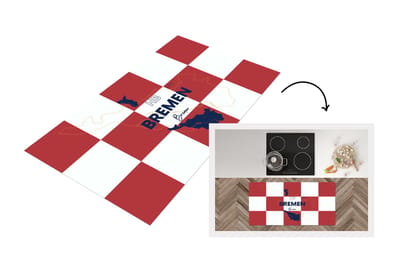 Keukenloper - Loper keuken - Plattegrond - Bremen - Duitsland - Simpel - 120x60 cm - Keukenloper vinyl - Stadskaart