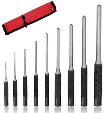 9-delige splintdriver set 1,5 mm - 8 mm van 40CR-V staal voor precisiewerk in hout, kunststof, leer en sieraden