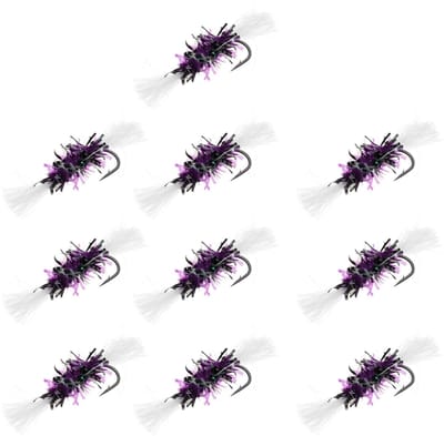 Dailygoods- Forelvliegen 10 Stuks - Shipmans Buzzer - Ondiep Water Vissen - Zoetwater/Vissersaas - 13,7 mm - Bionische Vorm - Vliegvisaas