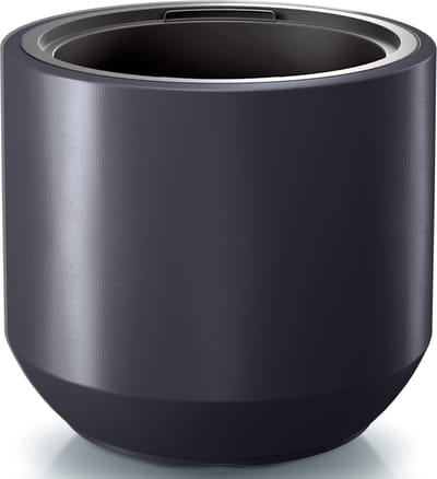 Prosperplast Plantenpot/bloempot Sevilla - buiten/binnen - kunststof - antraciet - D39 x H35 cm - met binnenpot