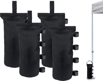 Gewichten Voor Paviljoen - Waterdichte Zandzakken Voor Tent - 4 Stuks - Stand Bescherming Set - Gewichtzak - Zandzakken - Verdikte Zandzak - Zandzakken Voor Tent - Gewichtzakken - Partytent - Verzwaringsvoet - ø15cm - Luifel/Tent - Winddicht - Dik