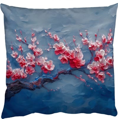 Sierkussens - Kussentjes Woonkamer - 50x50 cm - Bloesem - Bloem - Roze - Tak
