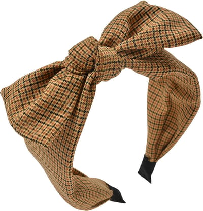 Clayre & Eef Haarband Dames Geel Bruin Synthetisch