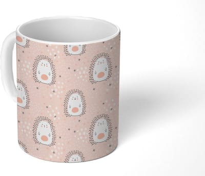 Mok - Koffiemok - Egel - Pastel - Kinderen - Mokken - 350 ML - Beker - Koffiemokken - Theemok