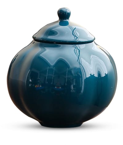 Elegante Begrafenis Urn - 150 ML - Urn - Mini Crematie Urn - As Urn - Voor Huisdieren, Honden, Katten of Menselijk As - Crematie As - Mini Urn - BLAUW