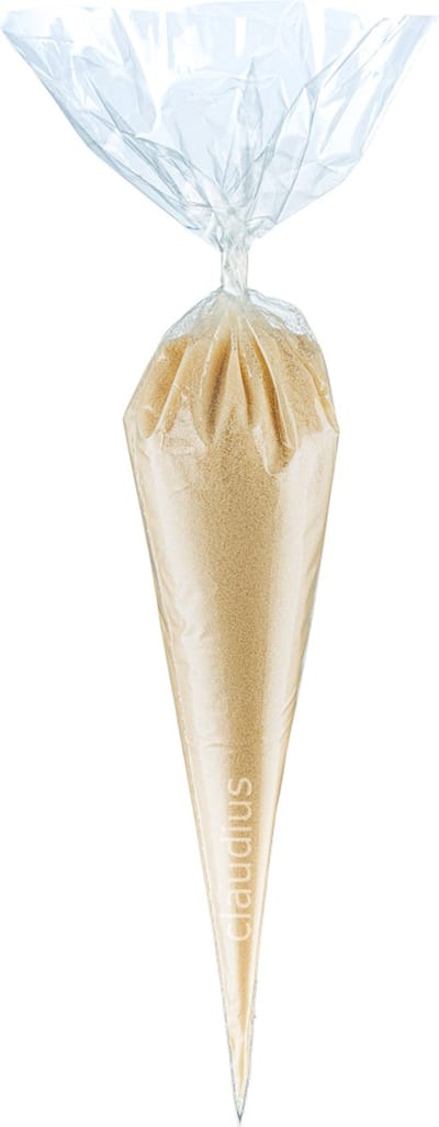 Scrubzout Amandel - 300 gram in puntzak transparant- set van 6 stuks - Hydraterende Lichaamsscrub