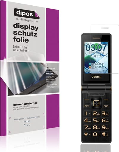 dipos – 4x Beschermfolie geschikt voor Jectse G10 C | Krasbestendige & heldere Screenprotector Ultra-Thin