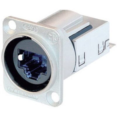 Neutrik NE8FDY-C6 EtherCon RJ45 CAT6 inbouwbussen NE8FDY-C6 Bus, inbouw NE8-FDY0-C6 Aantal polen: 8P8C Aantal polen (sensoren) 8P8C Nikkel 1 stuk(s)