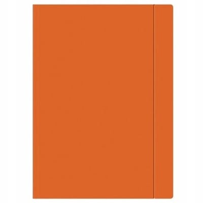 Kaart A4 met Elastiek, Gelakt, 350g, Oranje