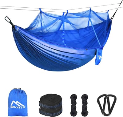 Ultralichte Camping Hangmat met Muggennet - 250 kg Draagkracht, Ademend en Comfortabel