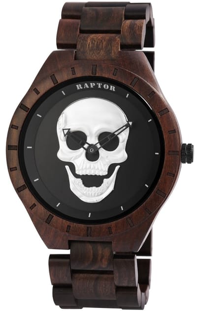 Raptor Herenhorloge Sandelholz Snorre, Mineralglas